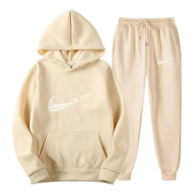 Load image into Gallery viewer, Men Tracksuit 2 Pieces Sets Hooded Sweatshirt +Drawstring Pants Male Hoodies Running Sportswear Men Women Autumn Sportwear
