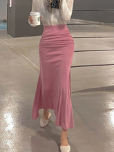 Load image into Gallery viewer, Shirred Satin High Waist Midi
