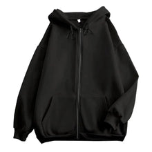 Load image into Gallery viewer, High Street Hoodie Men Solid Color Zip Up Long Sleeve Loose Jacket Coats Casual Hooded Sweatshirt Y2K Fashion Outdoor Clothes
