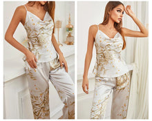 Load image into Gallery viewer, Cherry Satin Long Pajama Set
