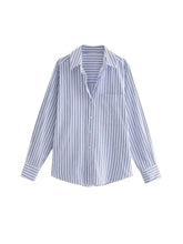 Load image into Gallery viewer, Striped Loose Casual Shirt Women
