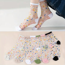 Load image into Gallery viewer, Silky Lace Floral Summer Socks
