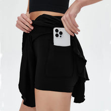 Load image into Gallery viewer, Women Tennis Skirt Women Fitness Sports Skirt With Built-In Shorts Yoga Fitness High Elastic Girl Sweatpants Skirts Golf Skorts

