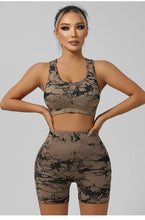 Load image into Gallery viewer, Women Seamless Tie Dye Yoga Set Quick Dry Sports Bra Shorts Lightweight Breathable Workout Outfit
