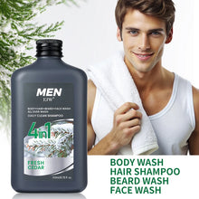 Load image into Gallery viewer, Men 4-in-1 Body, Hair, Beard and Face Wash - Hydrates Skin, Beard and Hair All Day, Strengthen Hair and Beard, Gift for He..

