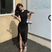 Load image into Gallery viewer, Chic Minimalist White Midi Dress
