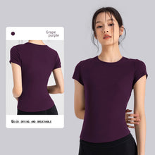 Load image into Gallery viewer, Women's Outdoor Sports Shirt Yoga Wear Fitness T-Shirt Quick Dry Running T-Shirt Workout Top Female Sportswear Exercise Clothing
