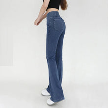 Load image into Gallery viewer, Yoga Jeans for Women Denim Pants Sexy Flared Trousers Lady Pants Hip Lifting and Cross Waist Design Indoor Sports Outdoor Flared
