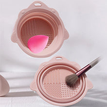 Load image into Gallery viewer, Makeup Brush Cleaner Cleaning Bowl Brush Tool Set Thorough Cleaning Without Hurting Bristles Wet &amp; Dry Powder Puff Dry Cleaner
