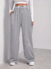 Load image into Gallery viewer, Women's Fashion Pants High Waist Webbing Loose Women's Wide Leg Pants Solid Colour Casual Female Pants Autumn Daily Wear
