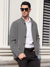 Load image into Gallery viewer, Men’s Lightweight Stand-Collar Casual Blazer
