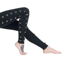 Load image into Gallery viewer, Gothic Leggings Black Vintage Women Punk Lace Up Bottoms Steampunk Pants Leggins Mujer Women Long Pencil Pants Trousers
