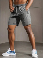 Load image into Gallery viewer, UETEEY Summer Shorts Men Gym Sport Running Squat Fitness Workout Man Short Pants Breathable Quick-drying Drawstring Mens Shorts
