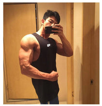 Load image into Gallery viewer, Mens Workout Tank Tops Mash Fabric Quick Dry Muscle Sleeveless Shirts Cut Off Slim Fit  Bodybuilding Gym Tees Singlet
