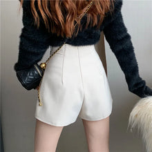 Load image into Gallery viewer, Black Shorts Women Spring Summer New Wide Leg Pants High Waist Single BreastedAApricot casual hot pants
