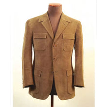 Load image into Gallery viewer, Faux Suede Slim Fit Blazer
