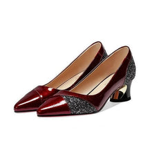 Load image into Gallery viewer, Fashion High Heels PUmps High Quality Women Elegant Sexy Medium Heels Pointed Toe Shoes Comfort Casual Single Shoes

