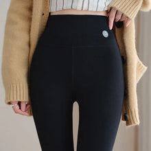 Load image into Gallery viewer, Pure Cotton Leggings Women Autumn Large Size High Waist Tight Nine-point Thickened Small Feet Make Them Look Slim Warm Pants
