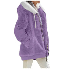 Load image into Gallery viewer, Autumn Winter Fashion Women's Coat New Casual Hooded Zipper Lady Clothes Cashmere Female Fleece Jacket Solid Color Ladies Coats
