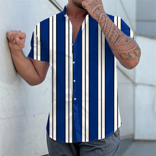 Load image into Gallery viewer, Striped Hawaiian Casual Shirt Men
