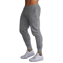 Load image into Gallery viewer, Fitness Muscle Gray Jogging Pants Solid Running Pants Men Sport Pencil Pants Men Cotton Soft Bodybuilding Joggers Gym Trousers
