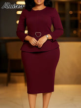 Load image into Gallery viewer, Pencil Midi Dress with Waist Sash
