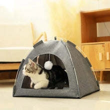 Load image into Gallery viewer, Pet Tent Bed Removable Cat Sofa Basket Canvas Semi-enclosed Cat House Dog Cave Hut Cat Sleeping Bed for Room Decor Pet Supplies
