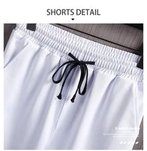 Load image into Gallery viewer, 2023 Summer Men's Tracksuit 2 Piece Set Fashion Casual Solid Short-Sleeved T-Shirt and Shorts Sport Suit Breathable Man Clothing
