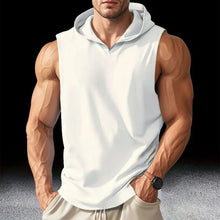 Load image into Gallery viewer, Men's Running Tank Tops Sleeveless Gym Sport T-shirt Fitness Training Workout Tee Tops Sportwear Hooded Solid Summer Men Vest
