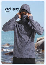 Load image into Gallery viewer, Hooded Design Fishing Shirt Summer Mask Lightweight Material Hooded Fishing Clothes Performance Fabric Outdoor Hoodie
