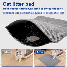 Load image into Gallery viewer, Pet Cat Litter Mat Waterproof Double Layer Cat Litter Trapping Pet Litter Box Mat Clean Pad Products For Cats Accessories
