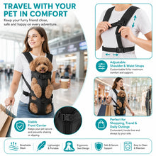 Load image into Gallery viewer, Pet Backpack Carrier For Cat Dogs Front Travel Dog Bag Carrying For Animals Small Medium Dogs Bulldog Puppy Mochila Para Perro
