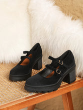 Load image into Gallery viewer, Women Square Heel Mary Jane Pumps

