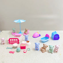 Load image into Gallery viewer, Children's Play House Toys with Teddy Bears Pet Bathrooms Scene Little Girls Family Pet Toys Gift for Kids
