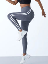 Load image into Gallery viewer, Yoga Leggings Women Striped Slim Sports Pants High Waist Hip Liftting Casul Tights Workout Running Stretchy  Gym Leggings
