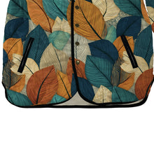 Load image into Gallery viewer, Quilted Leaf Print Winter Jacket
