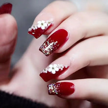 Load image into Gallery viewer, 24pcs Gradient Fake Nails French Ballerina Nail Waterproof Faux Medium Coffin false nails Fingernails Press on Nails Tips
