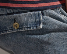 Load image into Gallery viewer, Retro Denim Utility Knee Shorts
