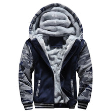 Load image into Gallery viewer, Camouflage Fleece Hooded Jacket
