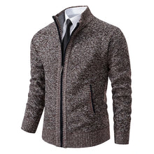 Load image into Gallery viewer, Stand Collar Fleece Zip Cardigan
