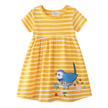 Load image into Gallery viewer, Dinosaur Embroidered Summer Girls Dress
