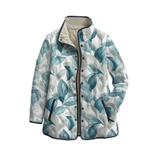 Load image into Gallery viewer, Quilted Leaf Print Winter Jacket
