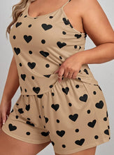 Load image into Gallery viewer, Plus Heart Print Pajama Set

