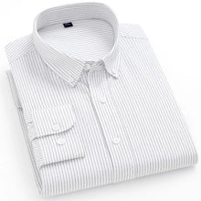 Load image into Gallery viewer, Striped Plaid Cotton Slim Shirt
