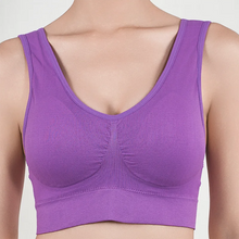 Load image into Gallery viewer, Women Breathable Sports Bra Absorb Sweat Shockproof Padded Gym Running Fitness Double Layer Seamless Yoga Sports Bras Underwear
