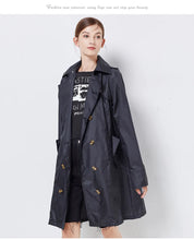Load image into Gallery viewer, Fashion Women Thin Raincoat Poncho Ladies Waterproof Long Slim Raincoats Adults Outdoor Hiking  Windproof Rain Coat With Belt
