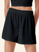 Load image into Gallery viewer, Casual Shorts Women 2024 New Summer Simple Comfortable Elastic Waist Cool Breathable Solid Color Casual Sports Five Quarter Pant

