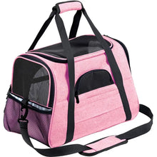 Load image into Gallery viewer, Pet Carrier Bag Airline Approved Up for Cats and Dogs Up to 20LBs, Soft Cat Carrier Dog Carrier Travel Kitten Carrier with Mat
