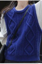 Load image into Gallery viewer, Minimal Knit Sweater Vest Women

