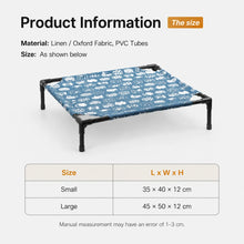 Load image into Gallery viewer, Pet Camping Bed Elevated Bed for Dogs Folding Puppy Camping Bed Cat House Portable Removable Washable Puppy Beds Dog Hammock

